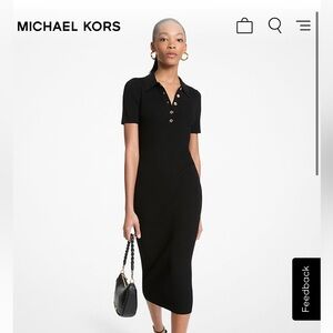Like new Michael Kors stretchy polo midi dress